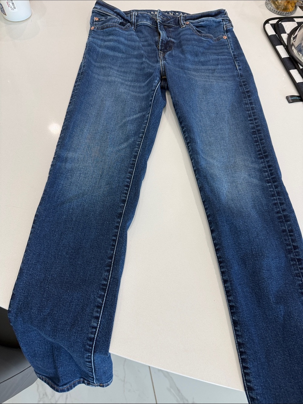 American Eagle Outfitters Dark Blue Straight Jeans 30x32 like new